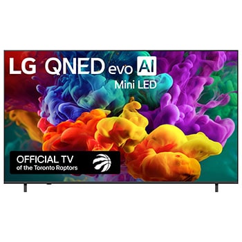 Front view of 85 inch LG QNED evo AI QNED84 Mini LED 4K Smart TV 2026 85QNED84BAA